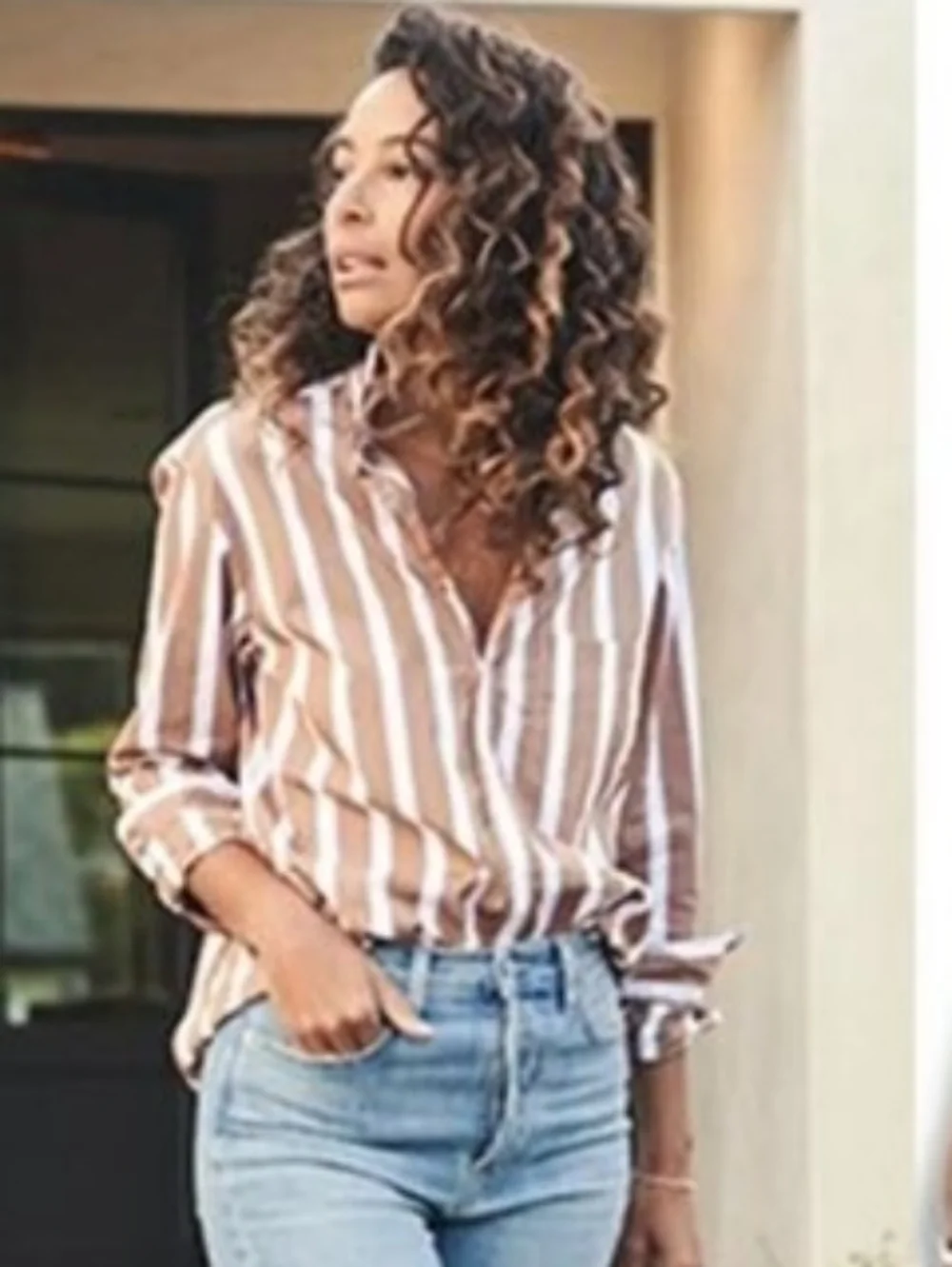 Frank & Eileen Joedy Stripe Boyfriend Button Up Shirt 100% Cotton Small - Picture 4 of 13